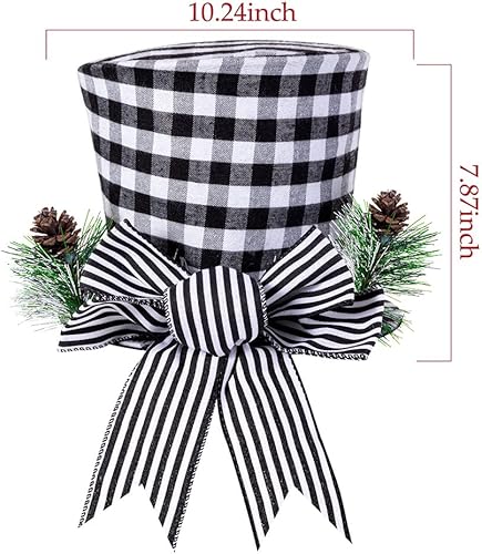 Miniatura 6 de URMAGIC Decoración para árbol de Navidad, 28 x 15 pulgadas, con sombrero y brazos articulados, adorno para árbol de Navidad, adornos para árbol de