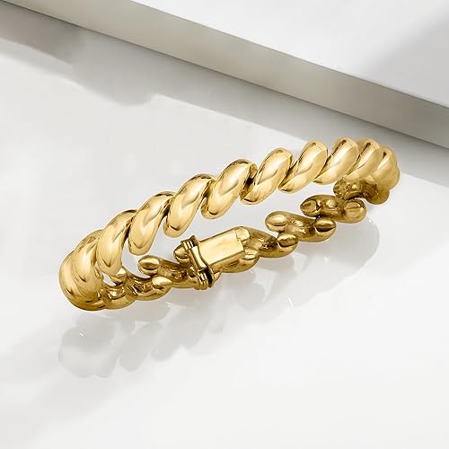 Miniatura 3 de Ross-Simons Italian 18kt Gold Over Sterling Silver San Marco Bracelet
