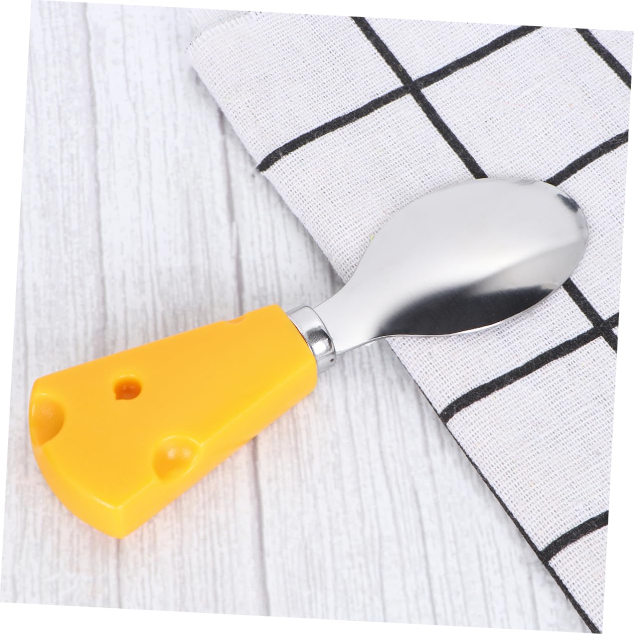 OFFSCH 5Pcs Fruit Cutlery Yellow Cheese Knife Flat Knife and Forks for Dessert Dinnerware Tableware for Fruit Serving and Enjoying Desserts