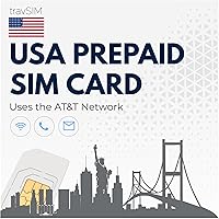 Vista 8 de travSIM Tarjeta SIM prepagada de EE. UU. Utiliza la red AT&T Datos móviles de 50 GB a velocidades 4G/5G La tarjeta SIM de EE. UU. tiene