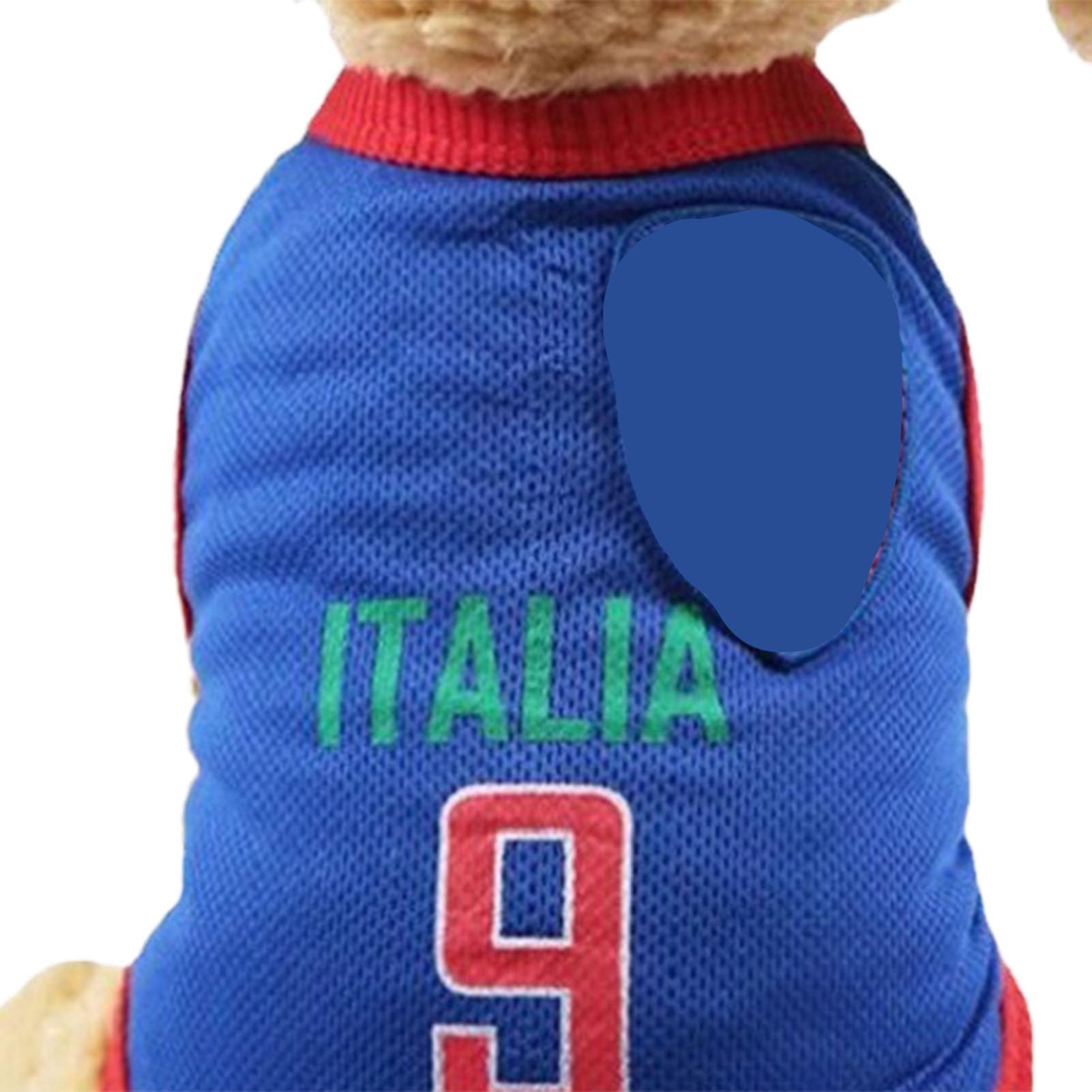 Maglia da calcio per cani, maglietta wm per cani, maglia da calcio per animali domestici, gilet della nazionale di calcio sportivo, magliette per cani piccoli, medi e grandi (xl-blu)