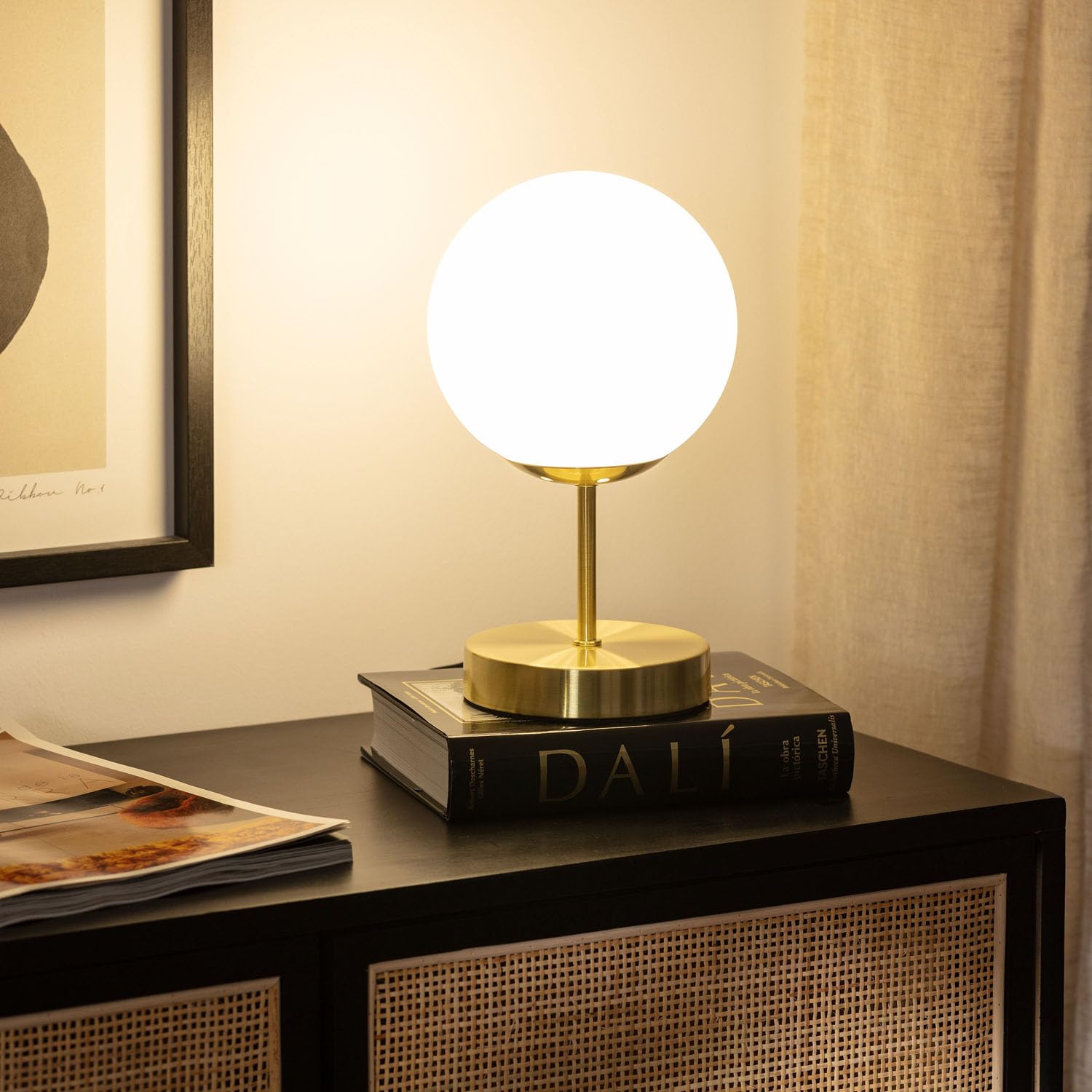 LEDKIA LIGHTING - Lámpara de Techo Moonlight Brass | Metal y Cristal | 4 Focos Ajustables | Compatible con Bombillas G9 | Adecuada para Salón y Dormitorio, Rosa, Cristal