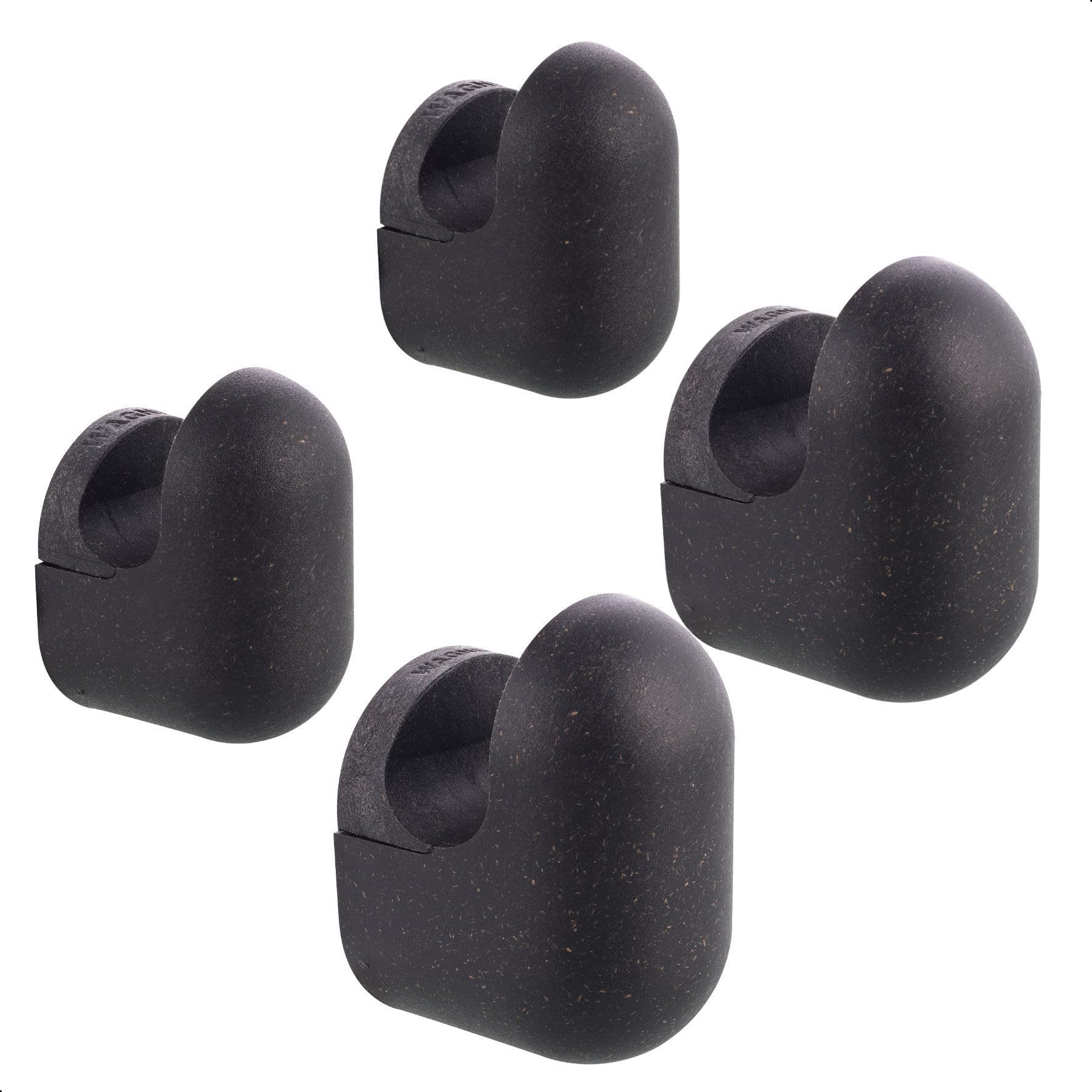 WAGNER, hooks4home, Design Wall Hooks Pill 4pcs. Set, 51 x 32 x 37 mm & 76 x 47 x 55 mm, for Clothes Bags, Hats etc