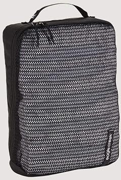 Eagle Creek Pack-It Reveal Medium Packing Cubes for Travel - Durable, Water-Resistant Fabric with Angled Zipper Design  Front-Panel Mesh Window, Az Blue/Grey