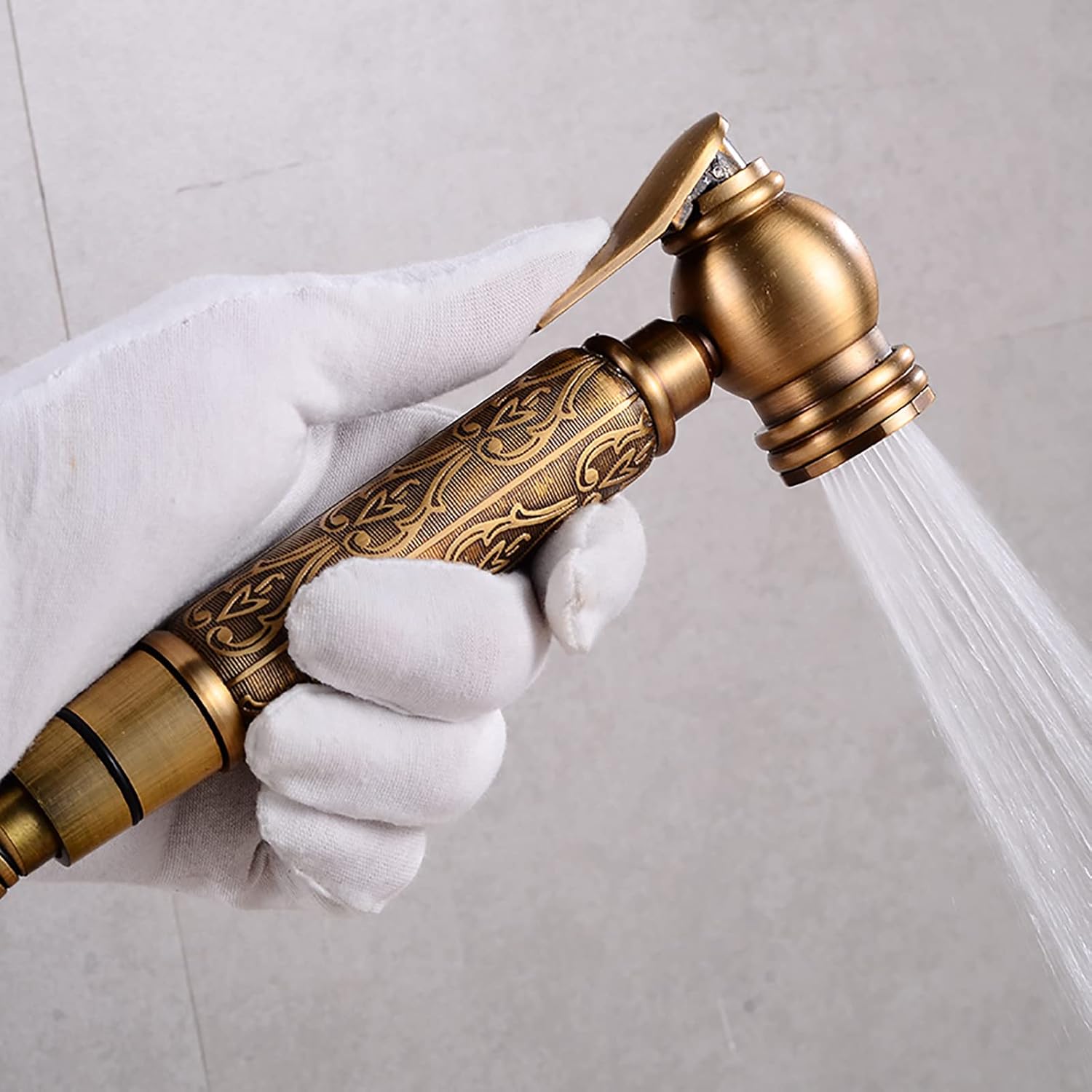 Handheld Bidet Sprayer for Toilet, Antique Brass Cloth Diaper Sprayer Kit Wall Mounted Bidet Sprayer Set Single Handle Toilet Bidet Sprayer Kit with 150Cm Shower Hose,Typ (Type B)