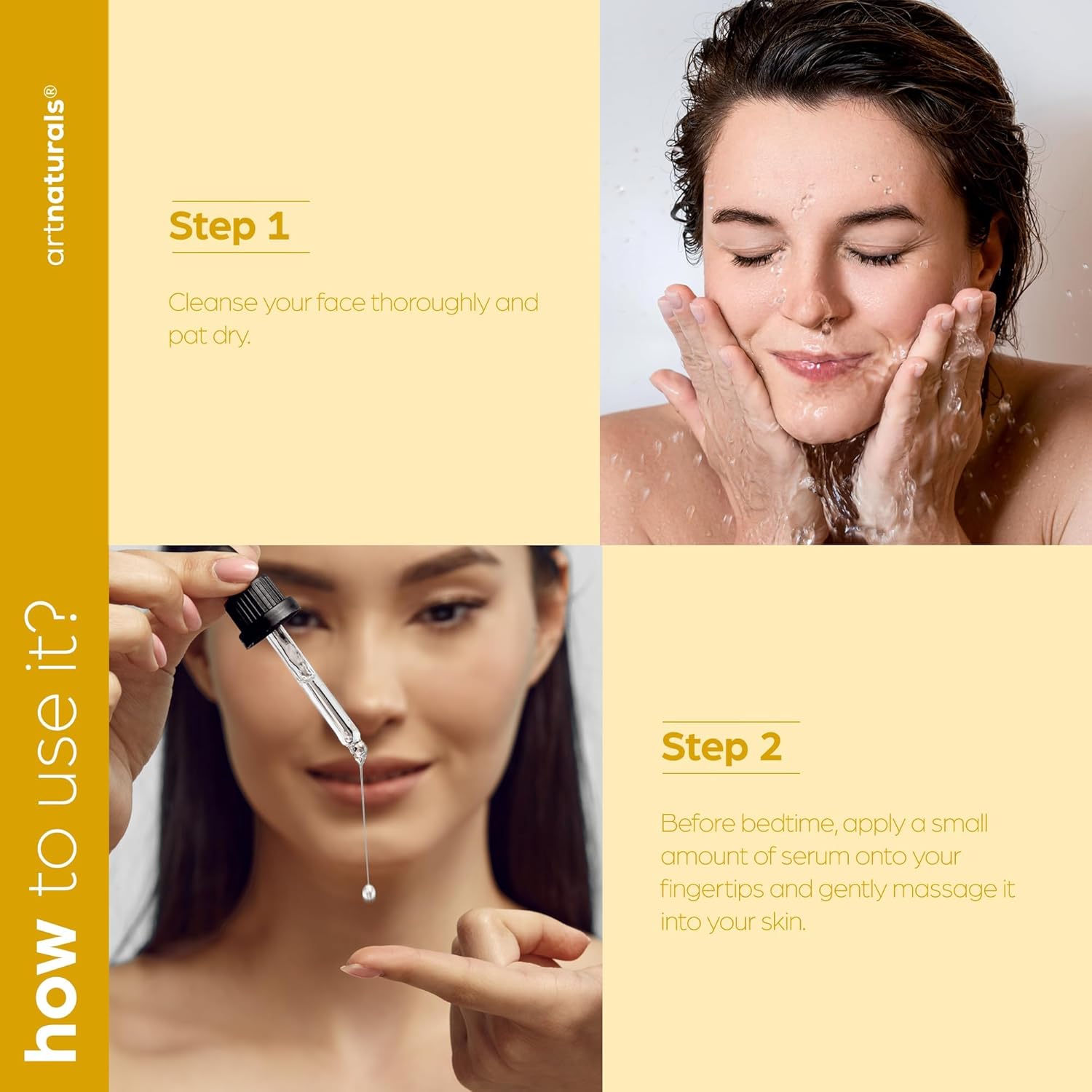 artnaturals Lactic Acid plus AHA Face Serum for Brightening Boost with Renewing Formula - Scars, Acne, Wrinkles - Exfoliates and Moisturizes the Skin - 1 oz. - Image 6