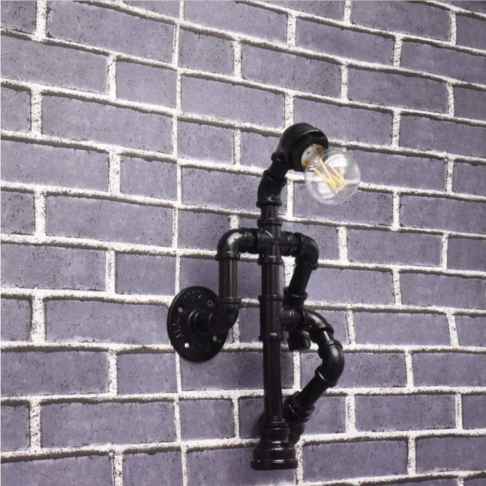 Applique Murale LED Style Industriel Rétro - Tubes Conduite D'Eau - 4 Douilles E27 - 40x18 Cm