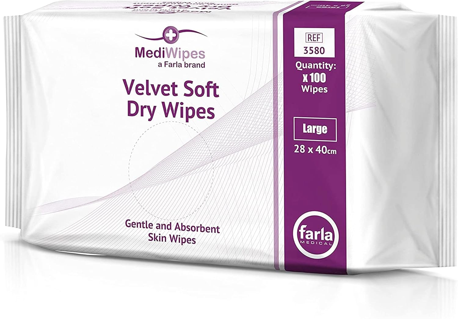 Farla Medical MediWipes Patient Dry Wipes, Large Velvet Soft & Super