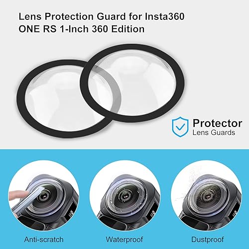 Miniatura 3 de PULUZ Protector de lente dual para Insta360 ONE RS 1 pulgada 360 Edition PC Protección de lente adhesiva para ONE RS 1 pulgada 360 Edition