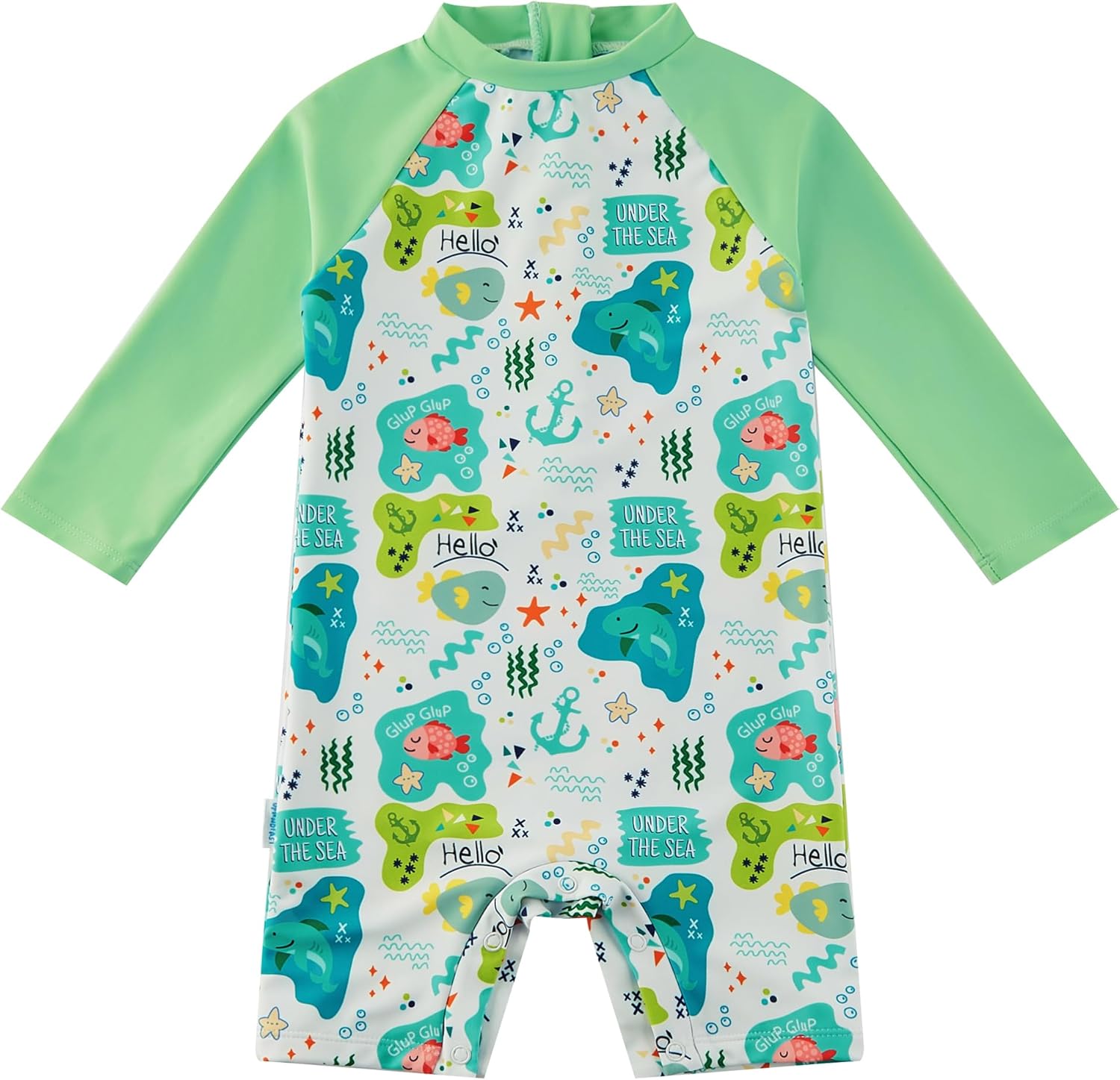 Baby Girl Swimsuit UPF 50+ Baby Swimsuit Long Sleeve One-Piece