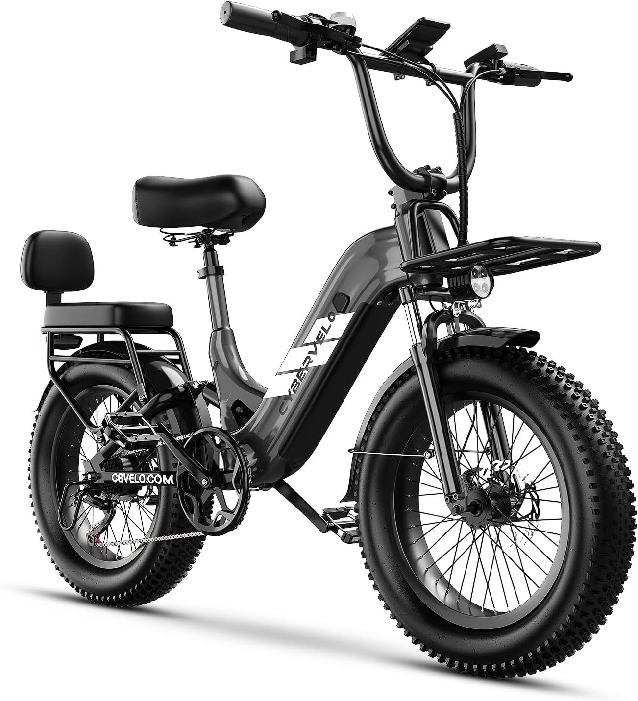 1500W Motor Peak Electric Bike for Adults and Teenagers, 48V 20AH Removable Battery Step Thru EBike, 30+MPH, 80 Miles Max Range, 20" Fat Tire Adult Electric Bicycles for 7 Speed