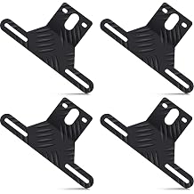 4 Pieces Aluminum Trailer License Plate Bracket Holder with Light Mount for Trailers Trucks Cars Motorcycles