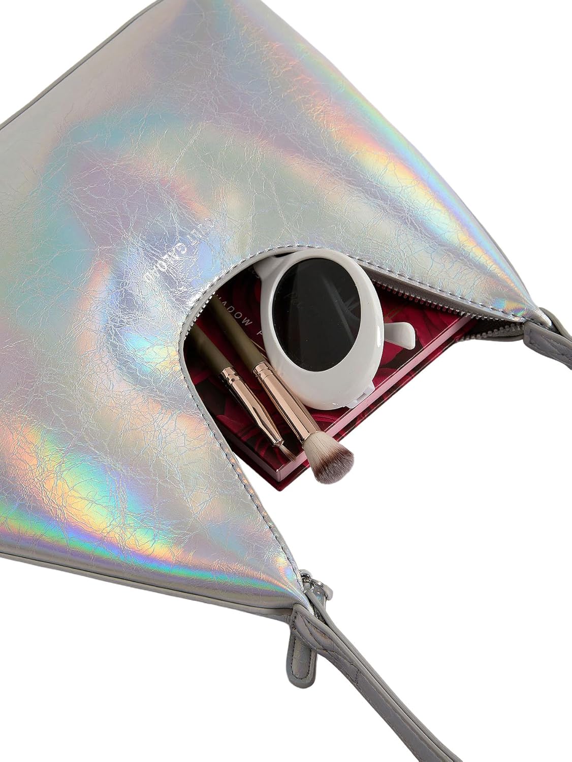 Verdusa Women's Metallic Hobo Shoulder Bags Top Handle Handbag Zipper Purses - Image 4