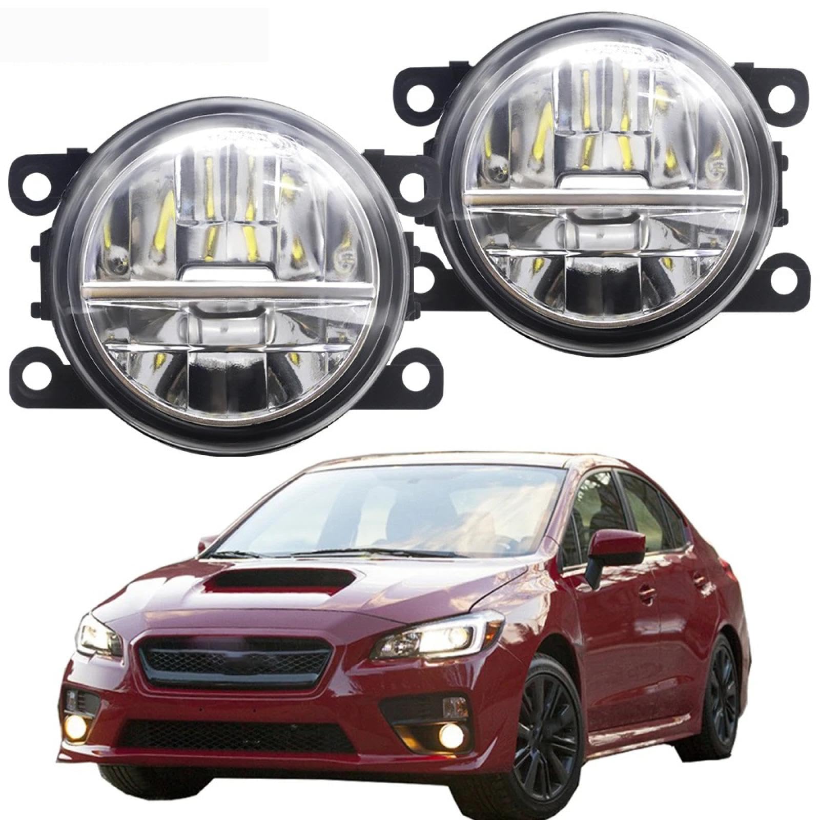 Mistlampen 2 X 30 W Przedni zderzak samochodowy LED Zespół świateł przeciwmgielnych DRL H11 Przeciwmgielne światła do jazdy dziennej Dla WRX 2015 2016 2017 2018 2019 2020