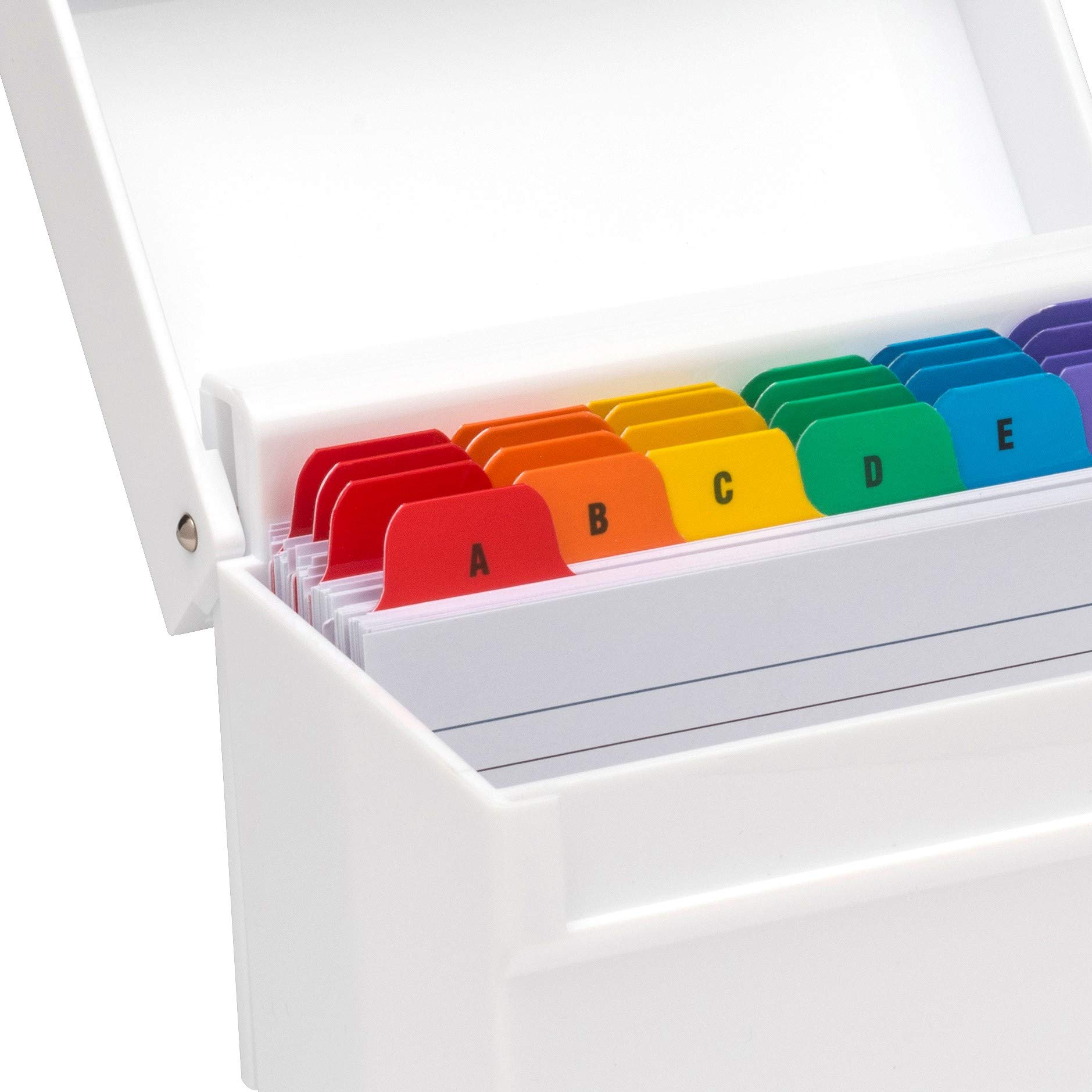 JIANTA Cartes D'index, 600 Pièces Fiches Flash Cards Avec 6 Anneaux De