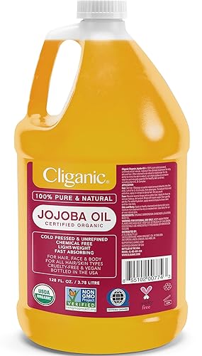 Miniatura 10 de Cliganic Aceite de jojojoba orgánico USDA 100 puro 2 onzas  Aceite natural sin hexano prensado en frío sin refinar para el cabello y la cara  Aceite