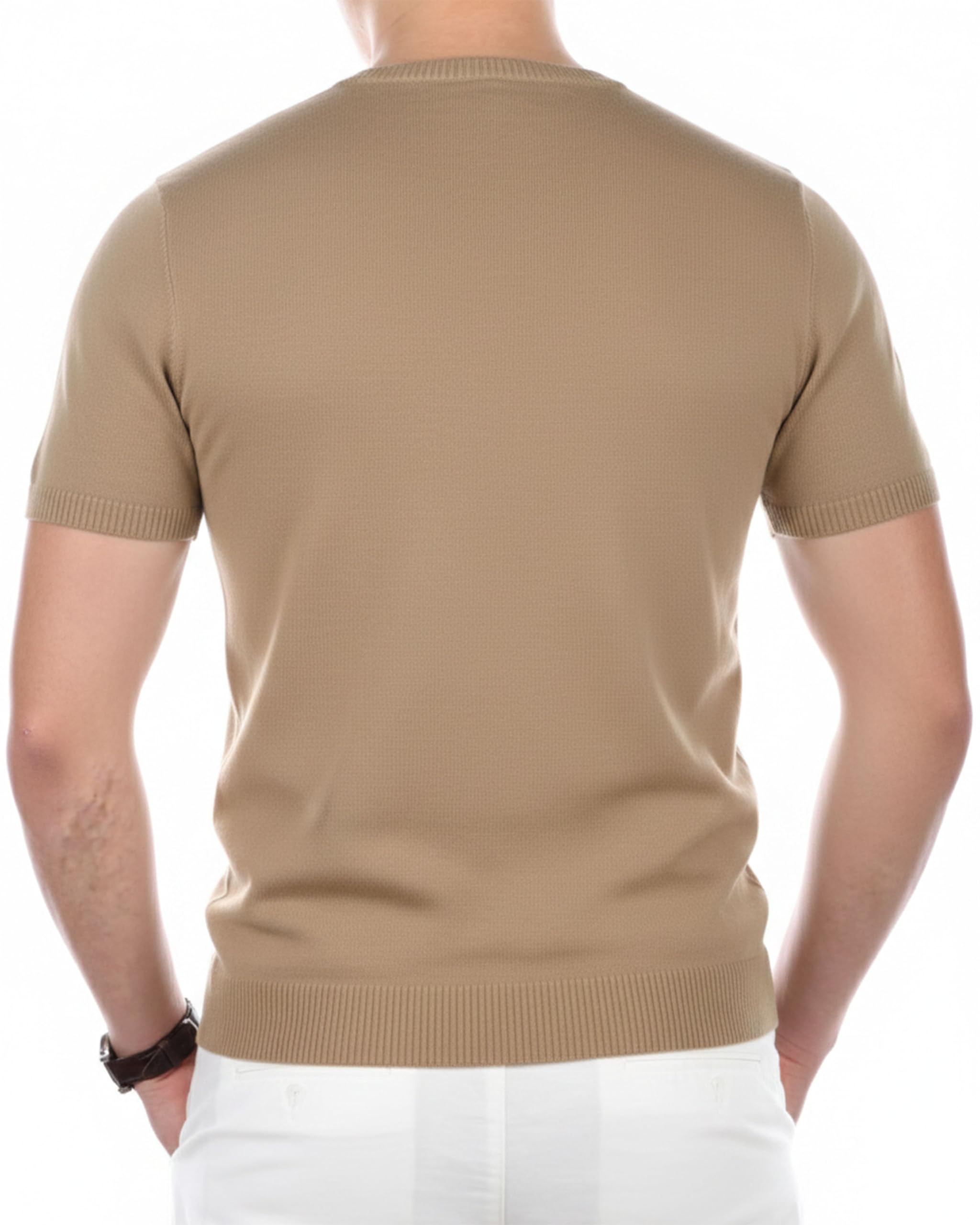 Camiseta de Jersey de Algodón, Confección de Punto Tipo Polo para un Estilo Inconfundible y Elegancia Italiana