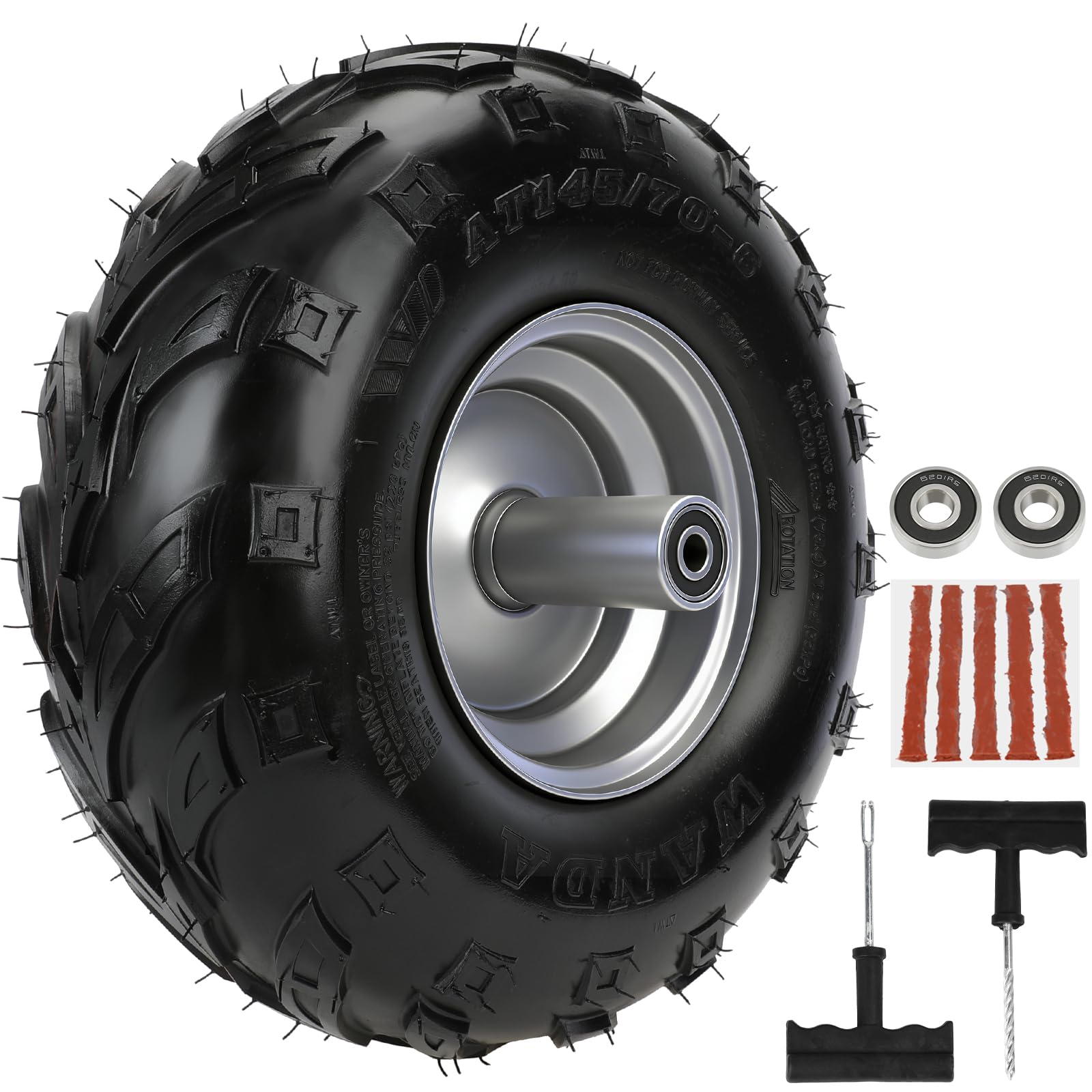 145/70-6 Tires Mini Bike Front Wheel Rims and Tire for CT100U GMB100