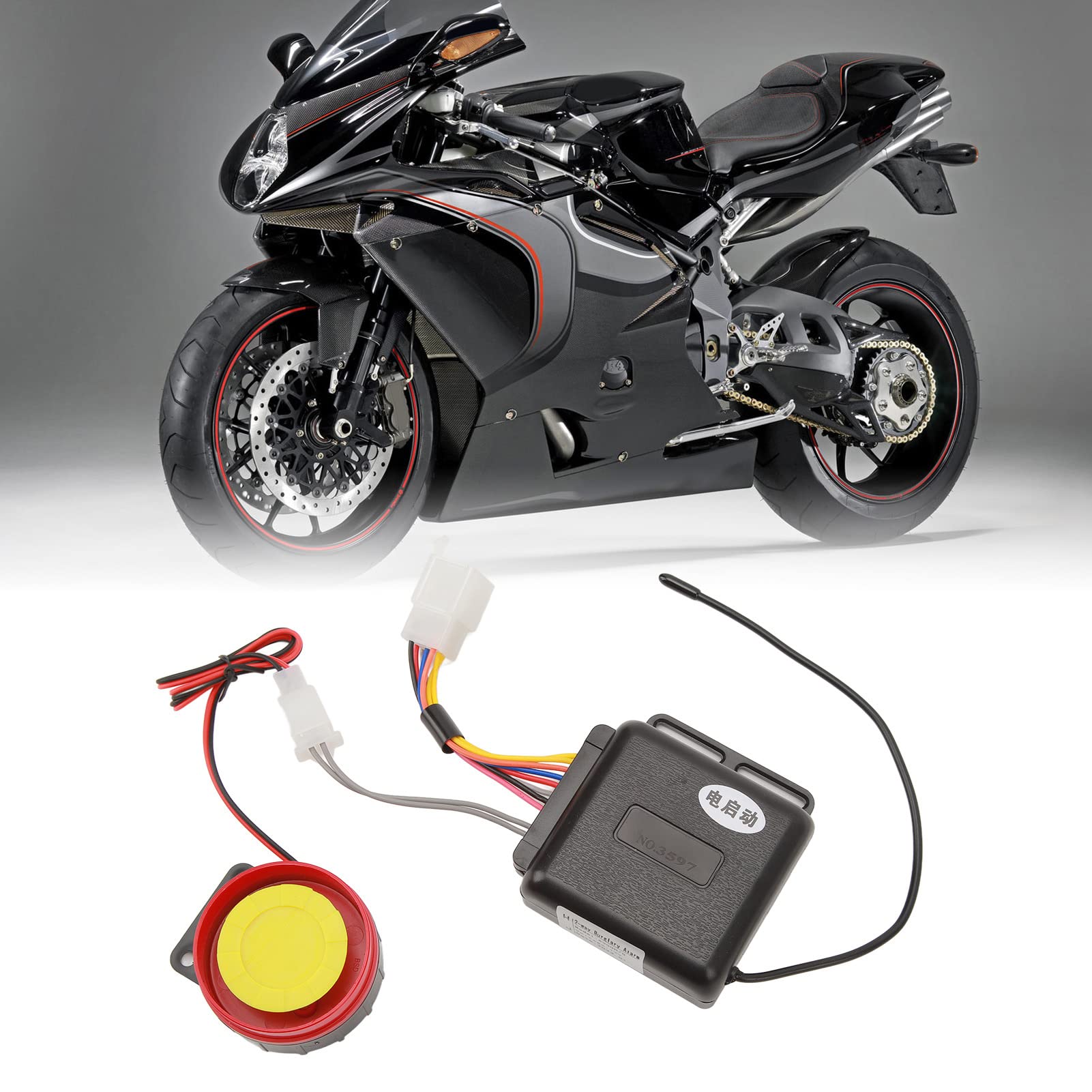 Alarma de Seguridad con Control Remoto, de Alarma Bidireccional de Alta Sensibilidad de 4 Botones para Motocicleta Fácil de Operar para Scooter