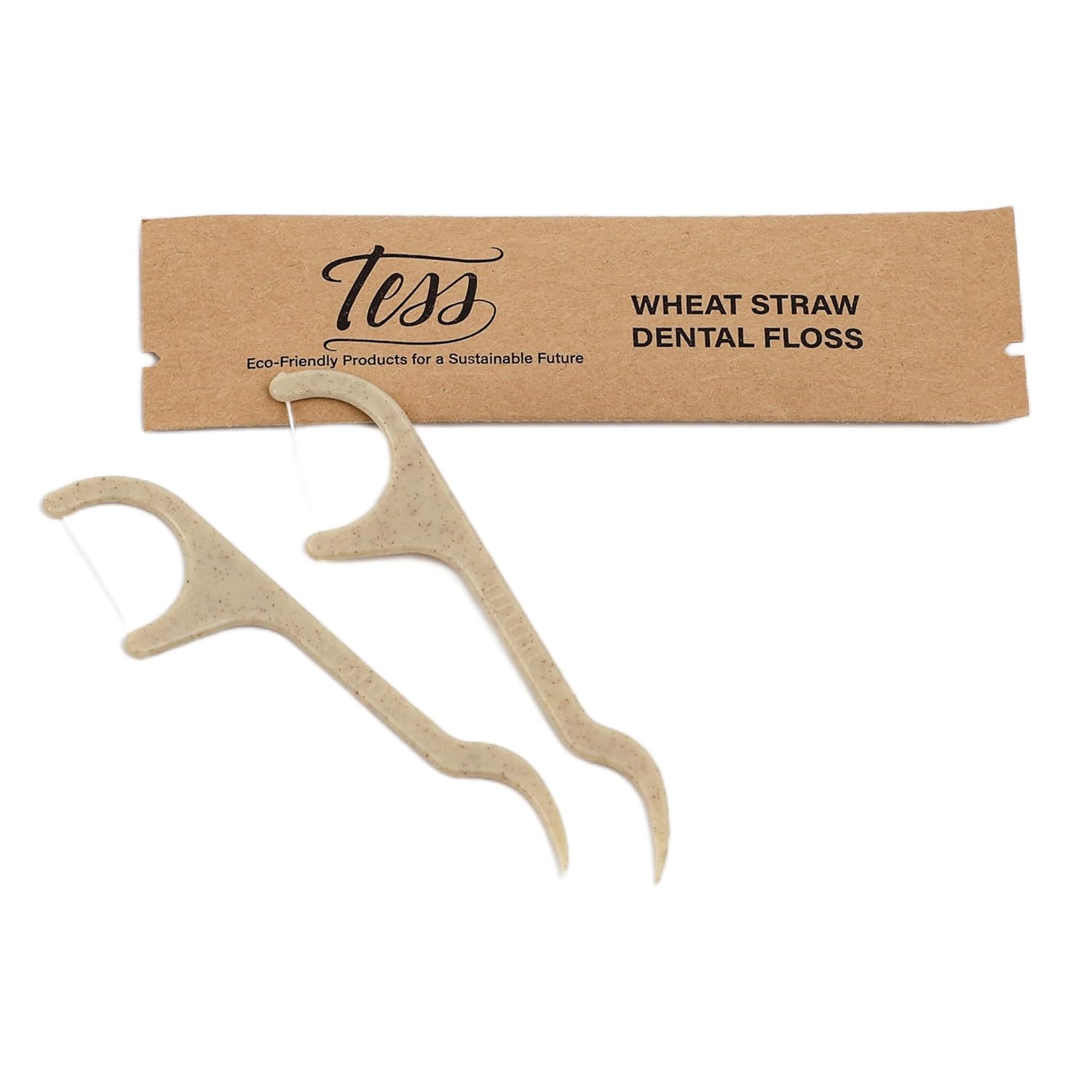 Tess Wheat Straw Dental Floss 2pk 500
