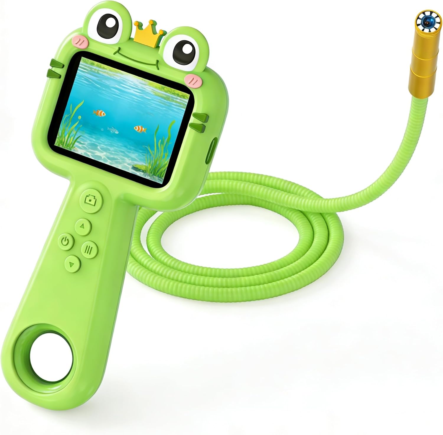 Borescope Camera with Light,2.4-Inch Screen Stem Science Education Borescope Kids for Aged 4 Above Suitable for Children's Birthday Gifts,2h Battery Life Outdoor Camping Zoom Function Kids Borescope