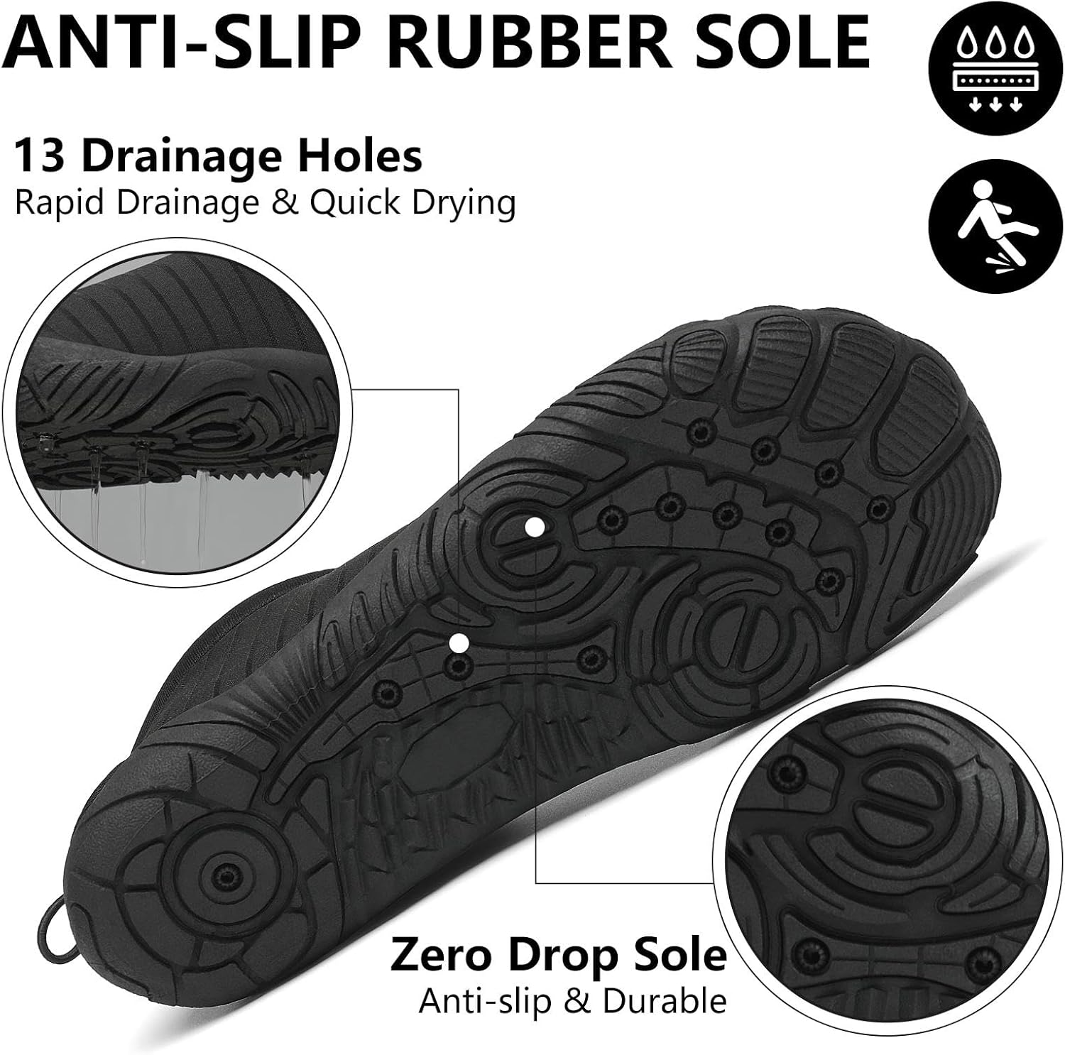 Mishansha Womens Mens Water Swim Shoes Wide Toe Box Barefoot Shoes US Size 5.5-13.5 Women / 3-11.5 Men - Image 3