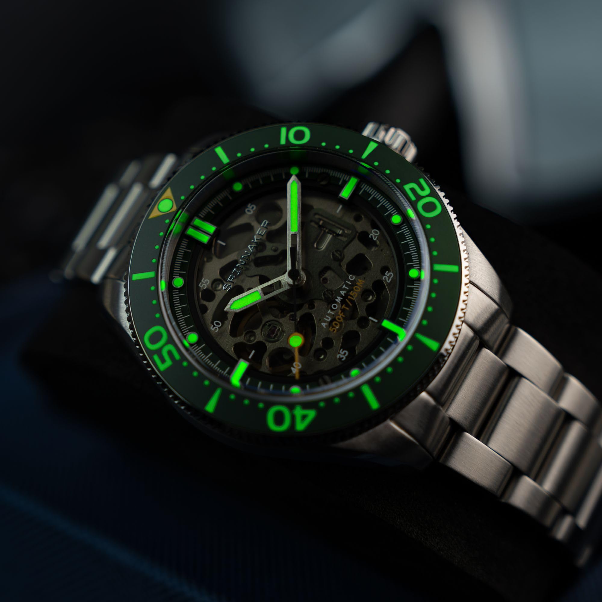 Spinnaker Croft 42 - Orologio automatico da uomo, 42 mm, con cinturino in acciaio inox massiccio SP-5134