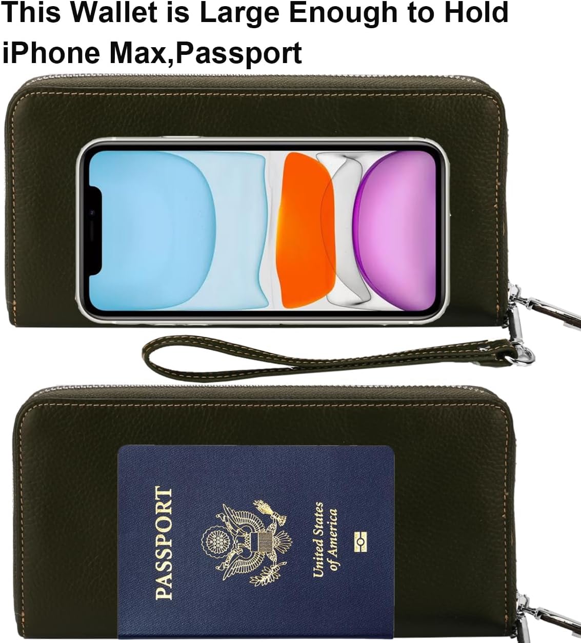 Lavemi Small Compact Women Wallet RFID Blocking Genuine Leather Bifold Purse with ID Windows - Image 5