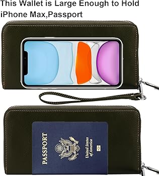 Lavemi Women's RFID Blocking 100% Leather Large Capacity Zip