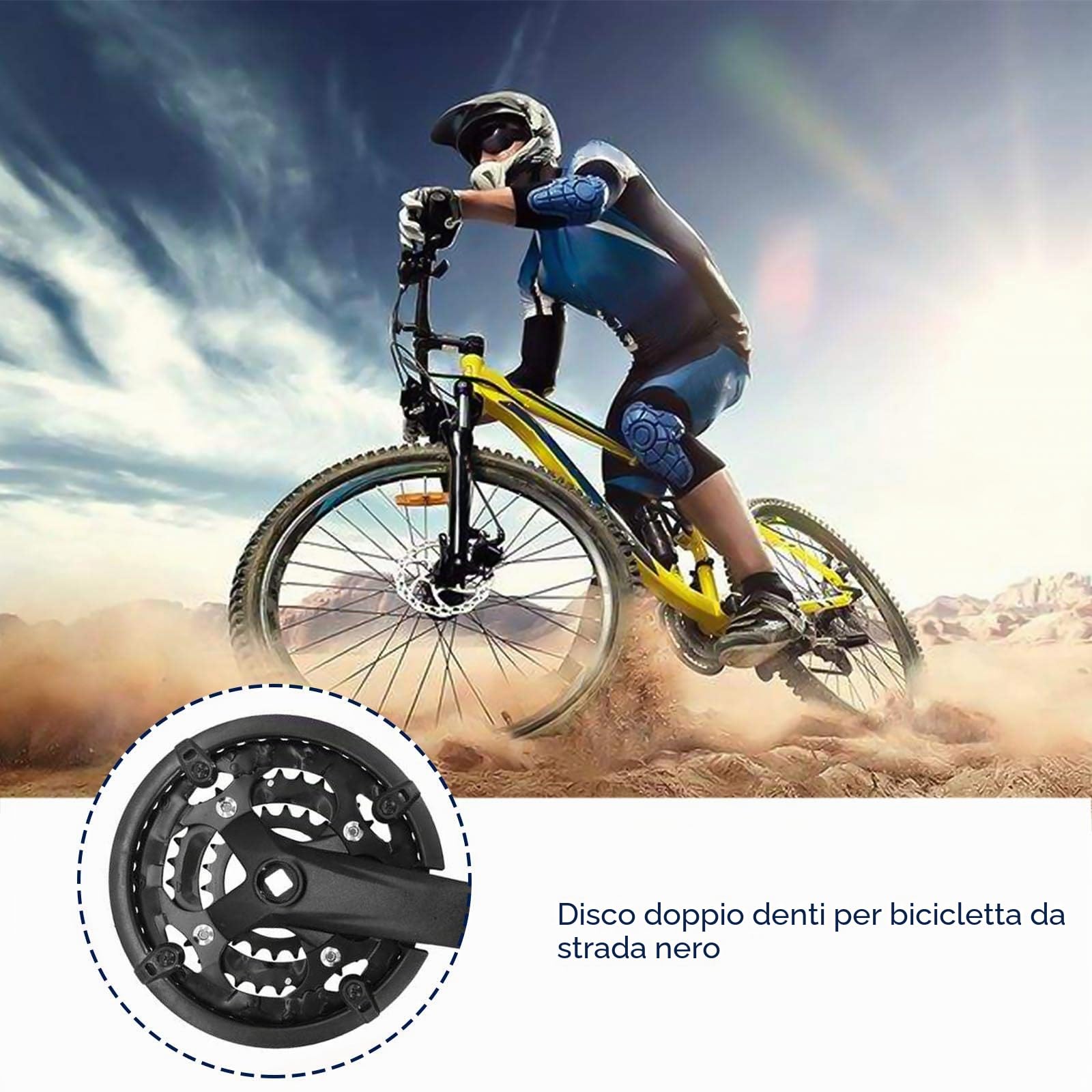 Create idea Corone per bicicletta 34T / 50T 110BCD 5 fori per bullone per bici da strada a 9 velocit¨¤ a 10 velocit¨¤ Accessori di ricambio per ciclismo in alluminio nero