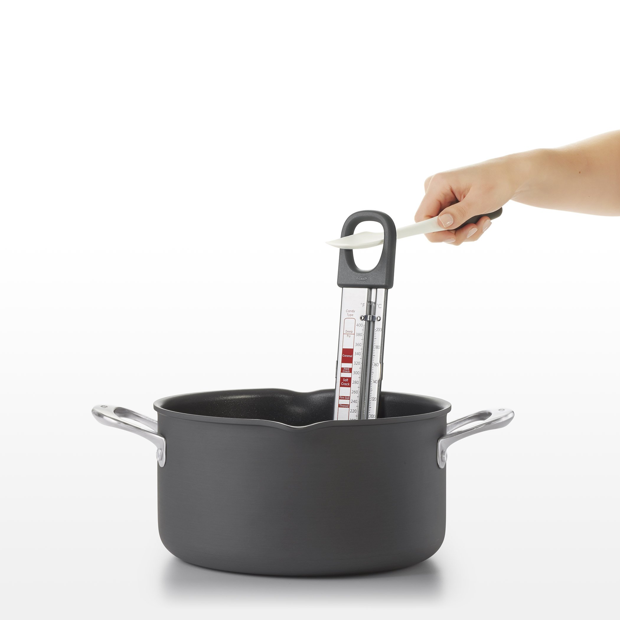OXO Good Grips Glass Candy and Deep Fry Thermometer, Silber, 1 EA