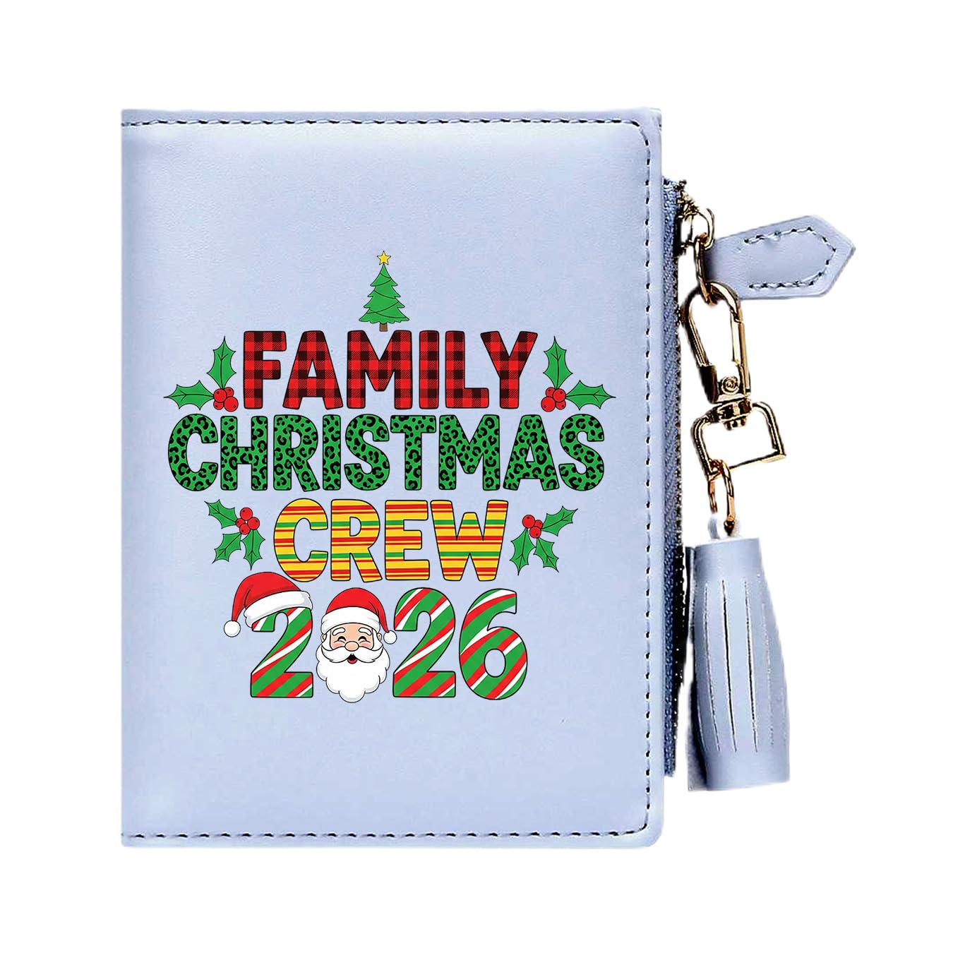 GEEAD Custom Design Small Wallets for Women Bifold Slim Coin Purse Zipper ID Card Holder for New Year