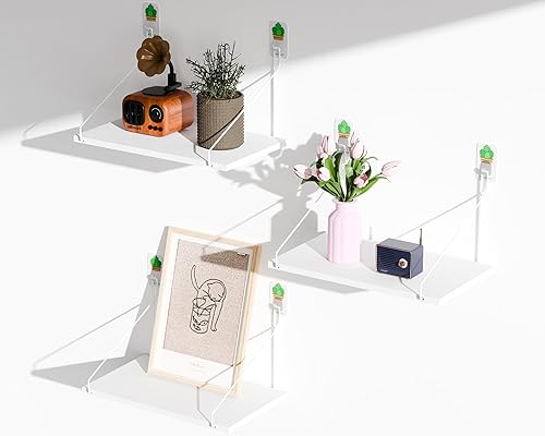 Eleva tu espacio con el juego de 3 estantes flotantes de madera rústica, perfectos para dormitorio, sala de estar, baño y decoración de cocina,