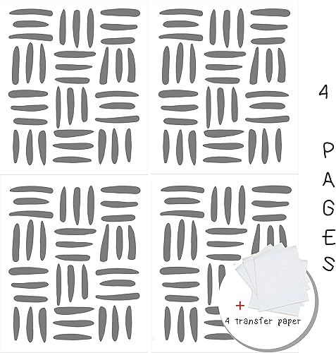 Miniatura 5 de Calcomanías de vinilo para pared de líneas negras de VieliArte. 48 juegos de tres rayas cada uno. Calcomanías adhesivas para decoración de