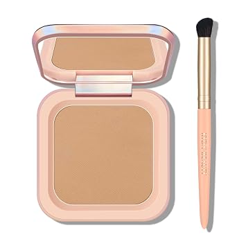 Contour Powder Palette, Smooth Face Sculpting Contour Palette, Matte Contour Pressed Powder, Silk Texture, Ultra-fine Lightweight, Easy to Blend, Multiuse Baked Contouring Makeup- Bronzer