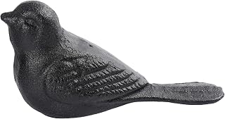 Notakia Cast Iron Heavy Duty Door Stopper - Avoid Drilling Holes with Handle Metal Antique Decorative Vintage Rustic Door Stopper for Office, Home, Bedroom and Exterior Doors (Black Bird, 1 Pack)