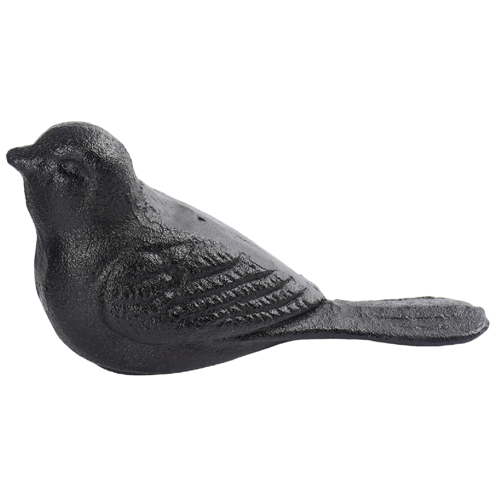 Cast Iron Door Stop Heavy Door Stopper Solid Metal Wedge for Indoor Outdoor Use Cute and Durable Doorstop (Black Bird, 1Pack)
