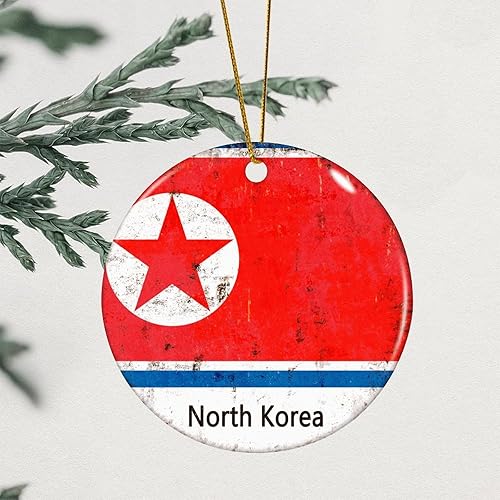 Miniatura 9 de Zyadsinoudor Christmas Round Ornament South Africa Flag Ceramic Ornament Pride National 3 Inch Double-Sided Printing Holiday Flags Ornament to