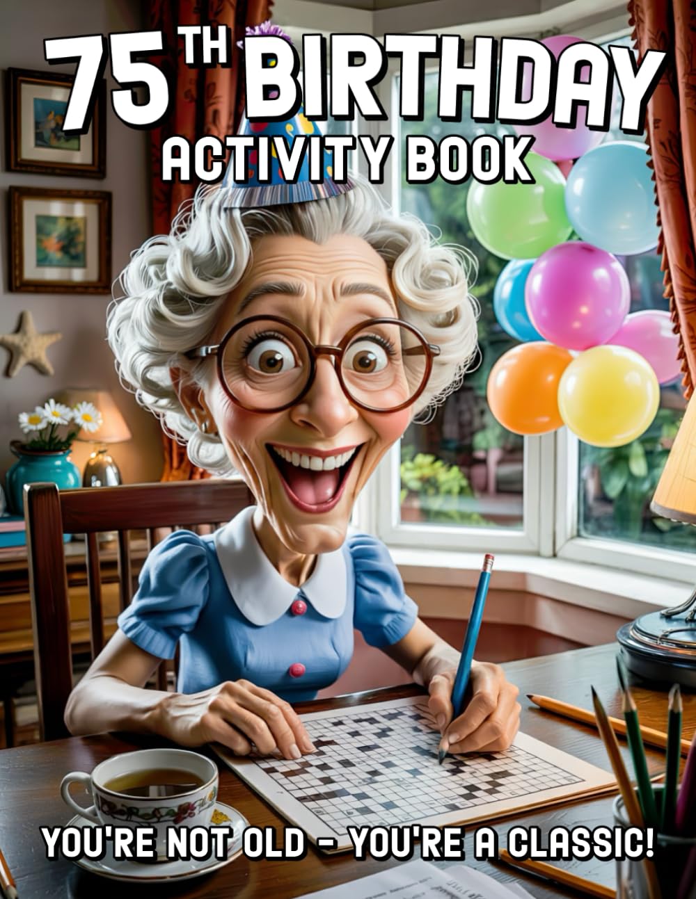 75th Birthday Activity Book: Funny 75th Birthday Gifts for Women, Sudoku, Mazes, Word Search and More