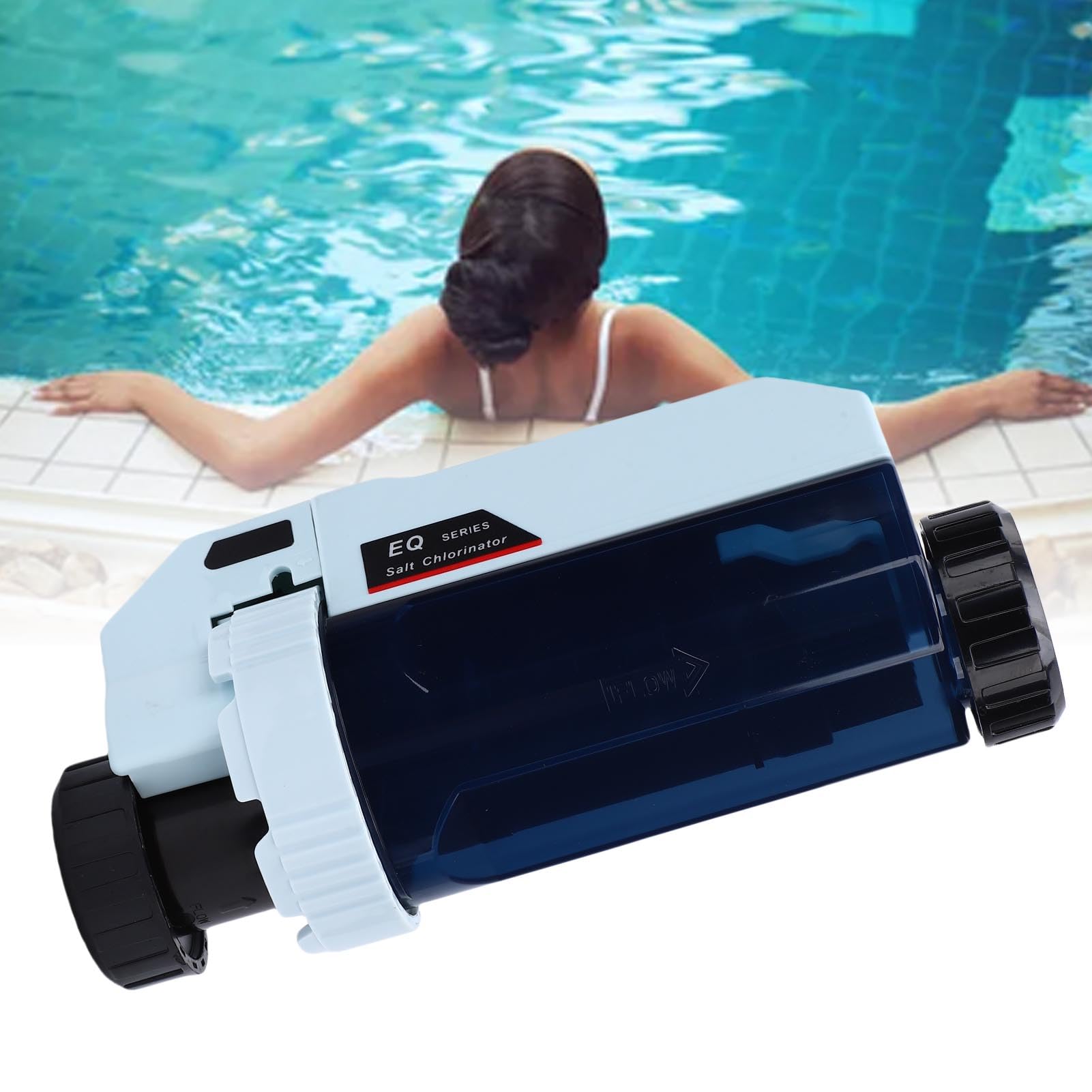 de Clorador Salino para Piscinas Clorador Integrado de Agua Salada para Piscinas 32 G por Hora Control Inteligente Autolimpieza Salida Ajustable para de 160 M3