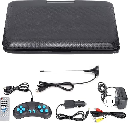 Miniatura 8 de Yoidesu DVD móvil con pantalla panorámica HD LCD giratoria de 270 USBSDSync TV tarjeta de soporte y múltiples formatos de disco, pantalla ancha HD