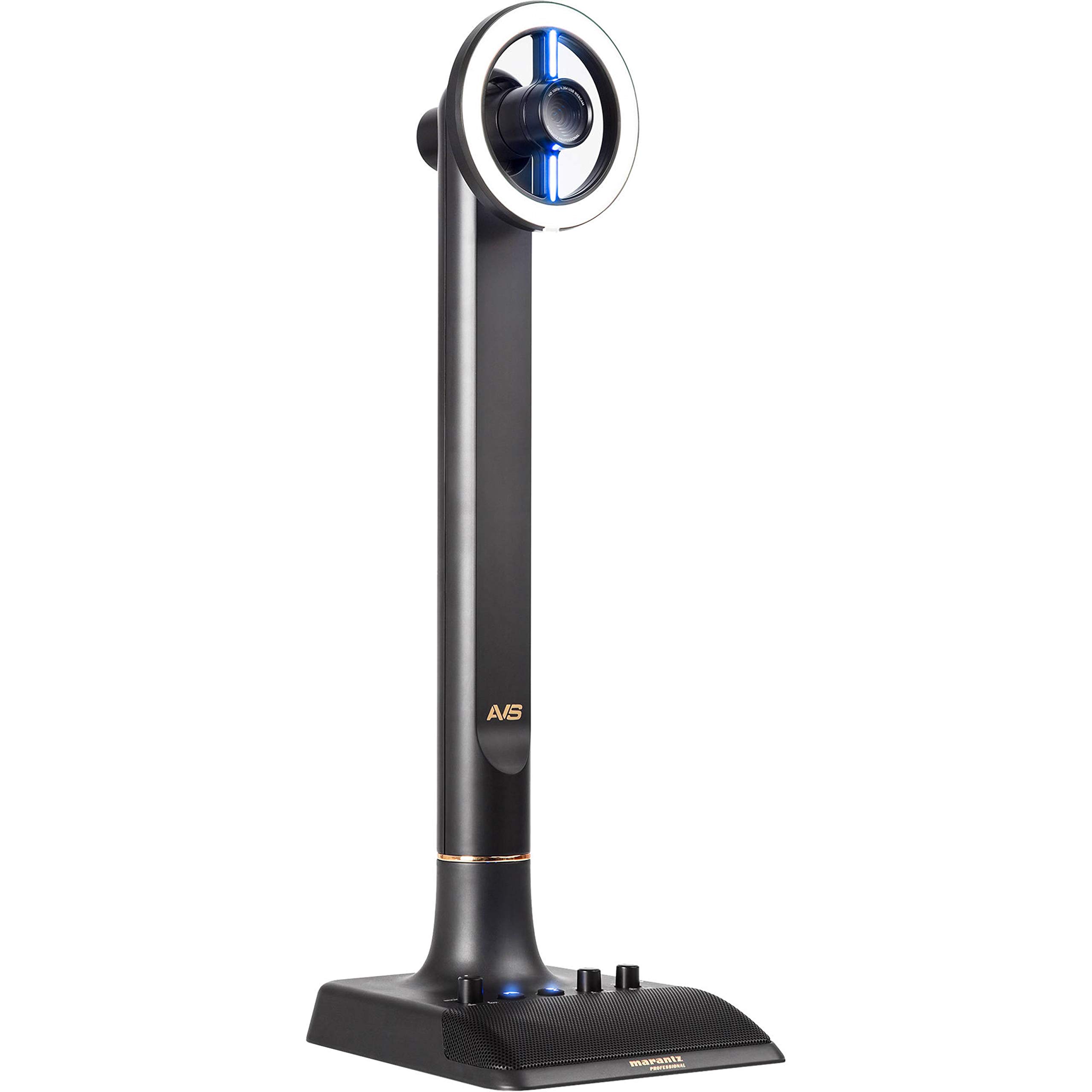 Marantz Professional AVS - Sistema Completo - Webcam Full HD, Microfono, Anello Luminoso a LED - Trasmissione in Streaming Audio/Video con Connessione Usb-C