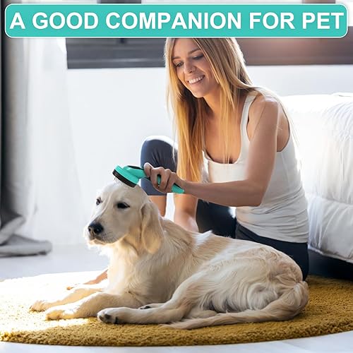 Miniatura 14 de Cepillo deslizante de autolimpieza para eliminar perros y gatos de pelo largo y corto, elimina el nudo suelto que se enreda, tapete de piel, cepillo