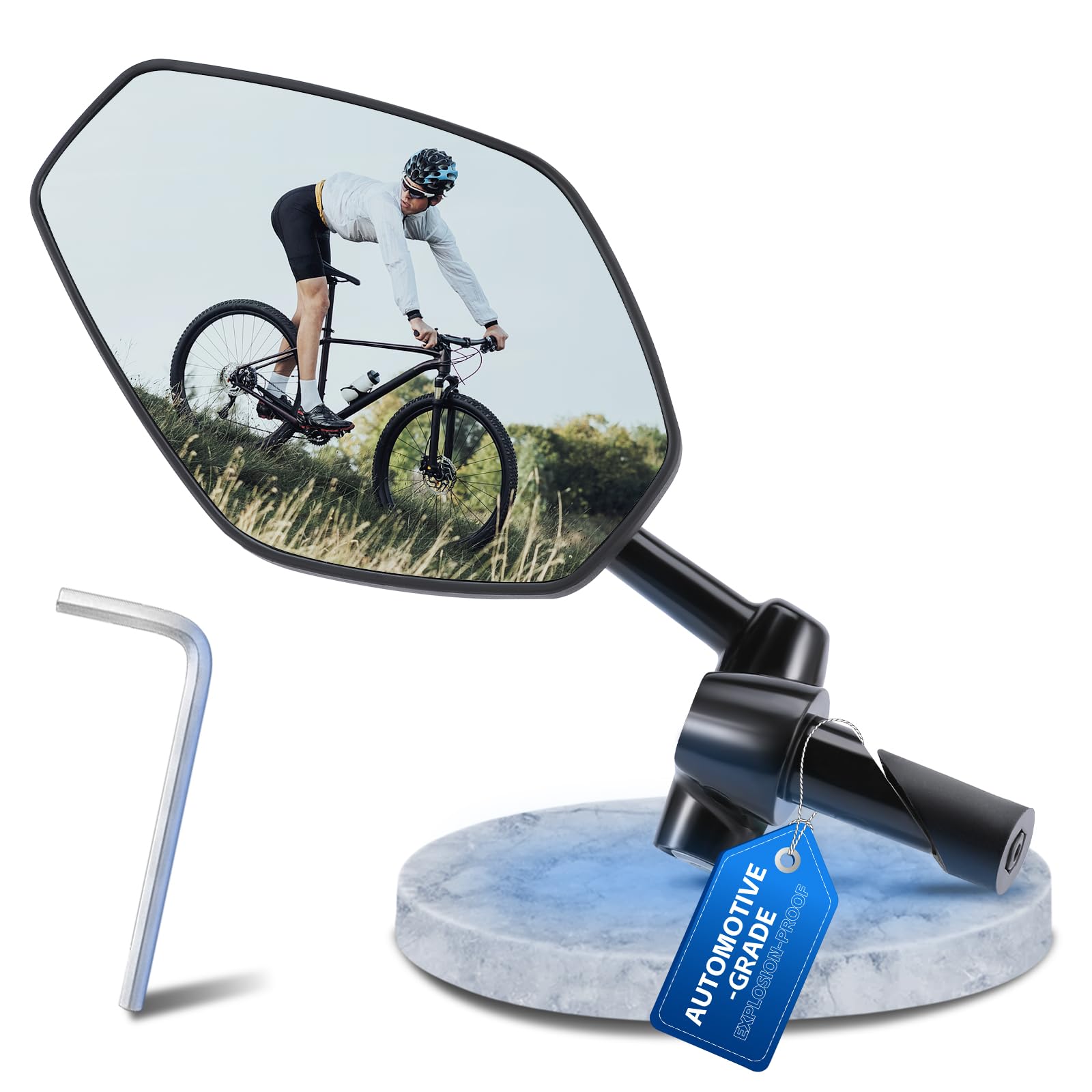 CYCLESPEED Fahrradspiegel, HD Rückspiegel in Automobilqualit