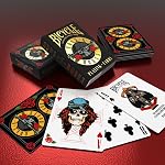 Bicycle Guns N' Roses Playing Cards, Features Iconic Guns N' Roses Band Designs, Black and Gold, 1 Deck
