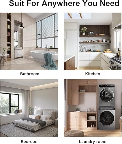 Miniatura 5 de Merkaunis Estante de baño de acero inoxidable estante de ducha para baño cocina ducha estante de almacenamiento de metal resistente al óxido estante