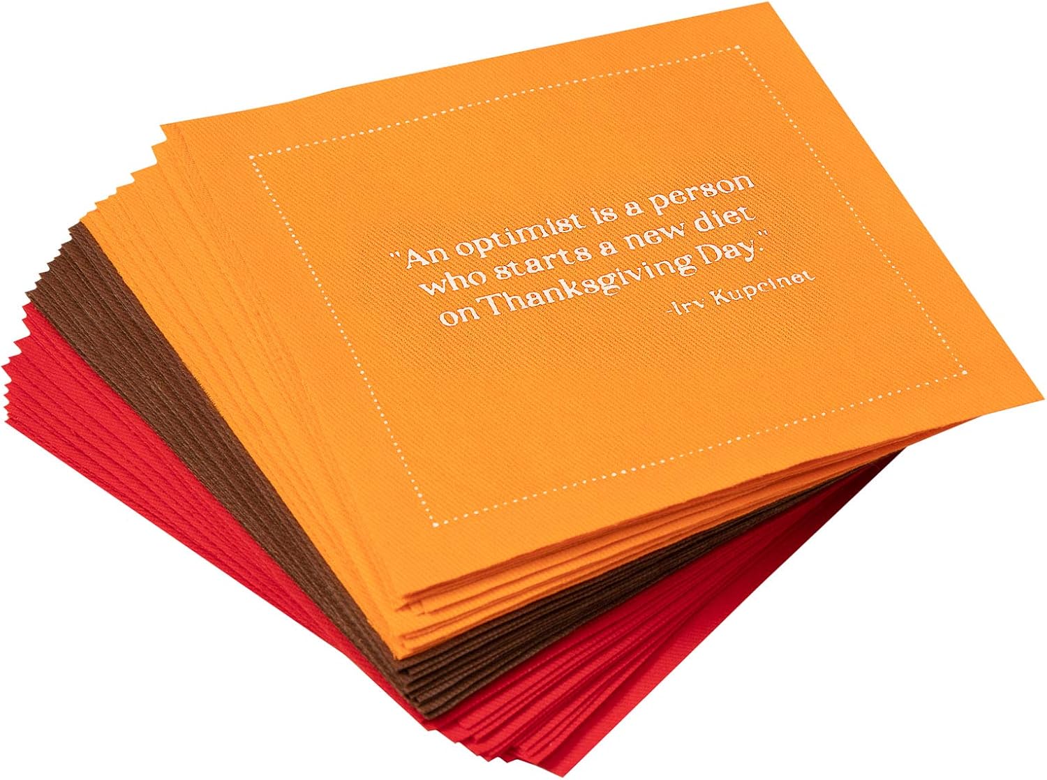 Five Star Napkins Thanksgiving Quotes Napkins Orange