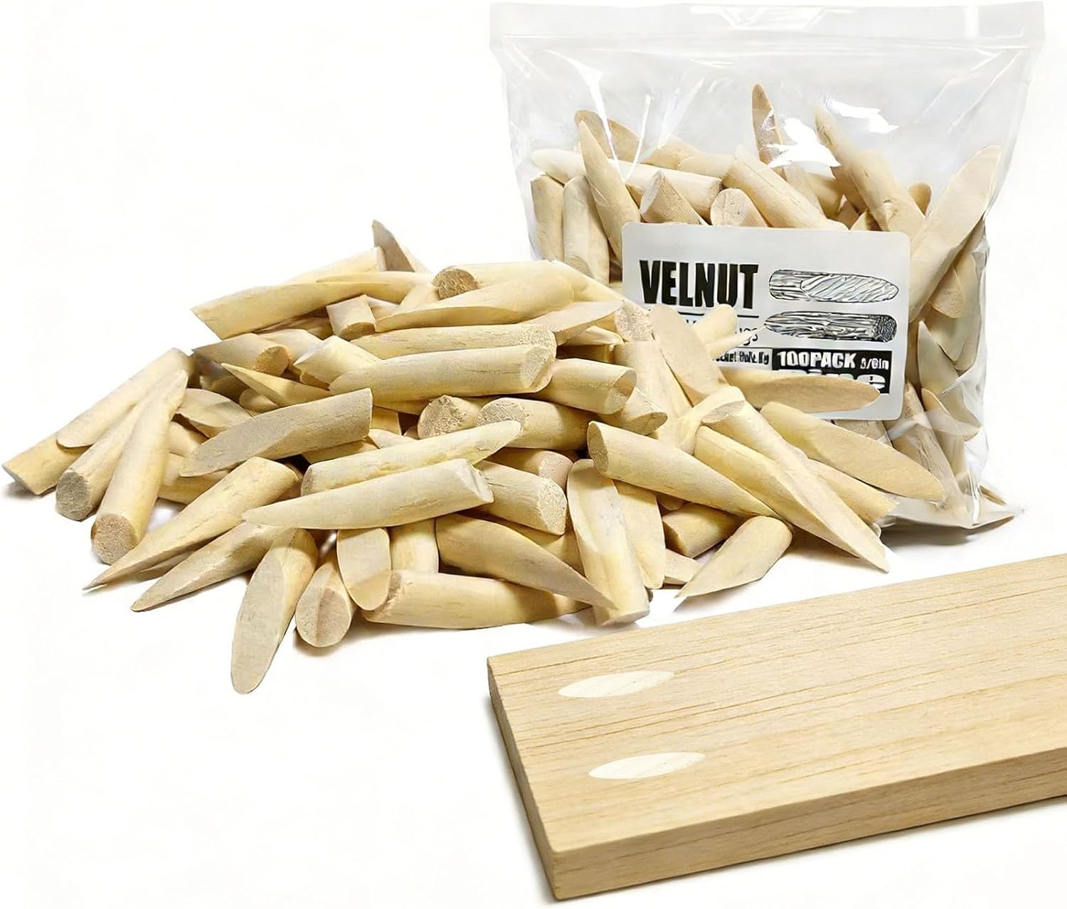 200 Pcs Solid Wood Pocket Hole Plugs, Pine Wood Plugs for Pocket Hole Jig Accessories