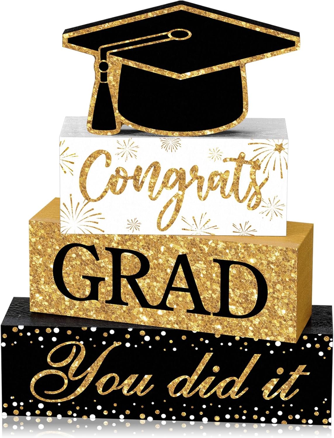 Cinnvoice 4 Pcs Graduation Table Decor 2026 Congrats Grad Centerpiece Class of 2…