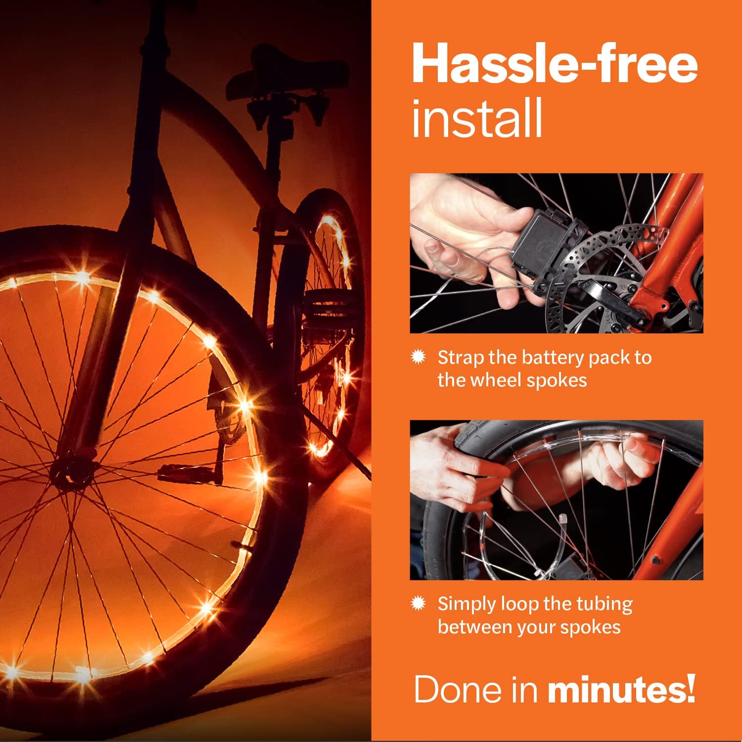 Brightz LED Bike Wheel Light & LED Light Up Bike Bell Combo - 2-Pack WheelBrightz Bicycle LED Spoke Light with BellBrightz LED Light Up Bike Bell with Clear Ring Sound : Sports & Outdoors